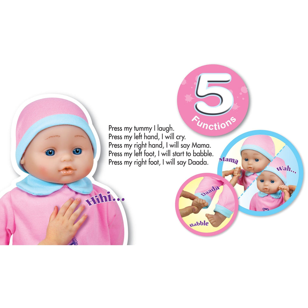 Lissi 14 inch Interactive Baby Doll with Accessories - Pink