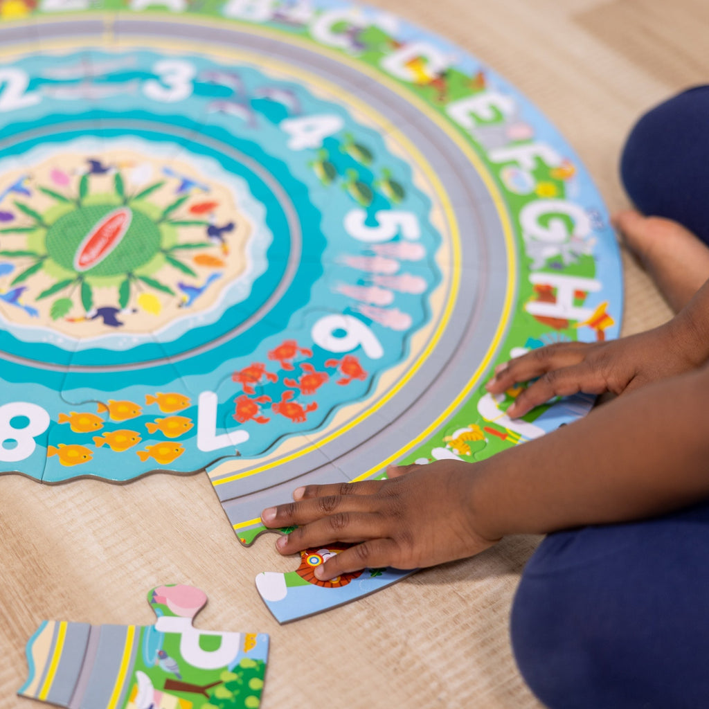 Melissa & Doug Round the Shore 48-Piece Floor Puzzle & Play Set