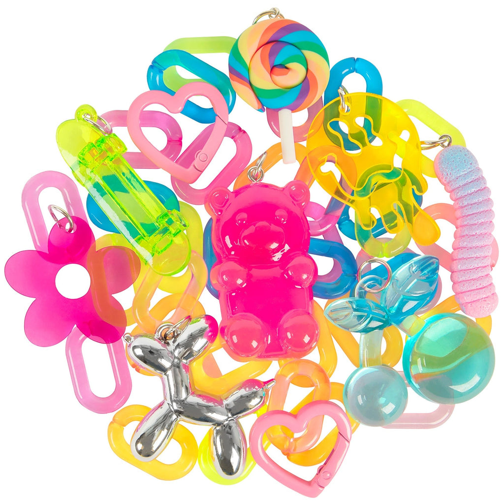 Fashion Angels So Rad Hyperlink Keychain Jewelry Design Kit With 8 Charms And 35 Snap Links