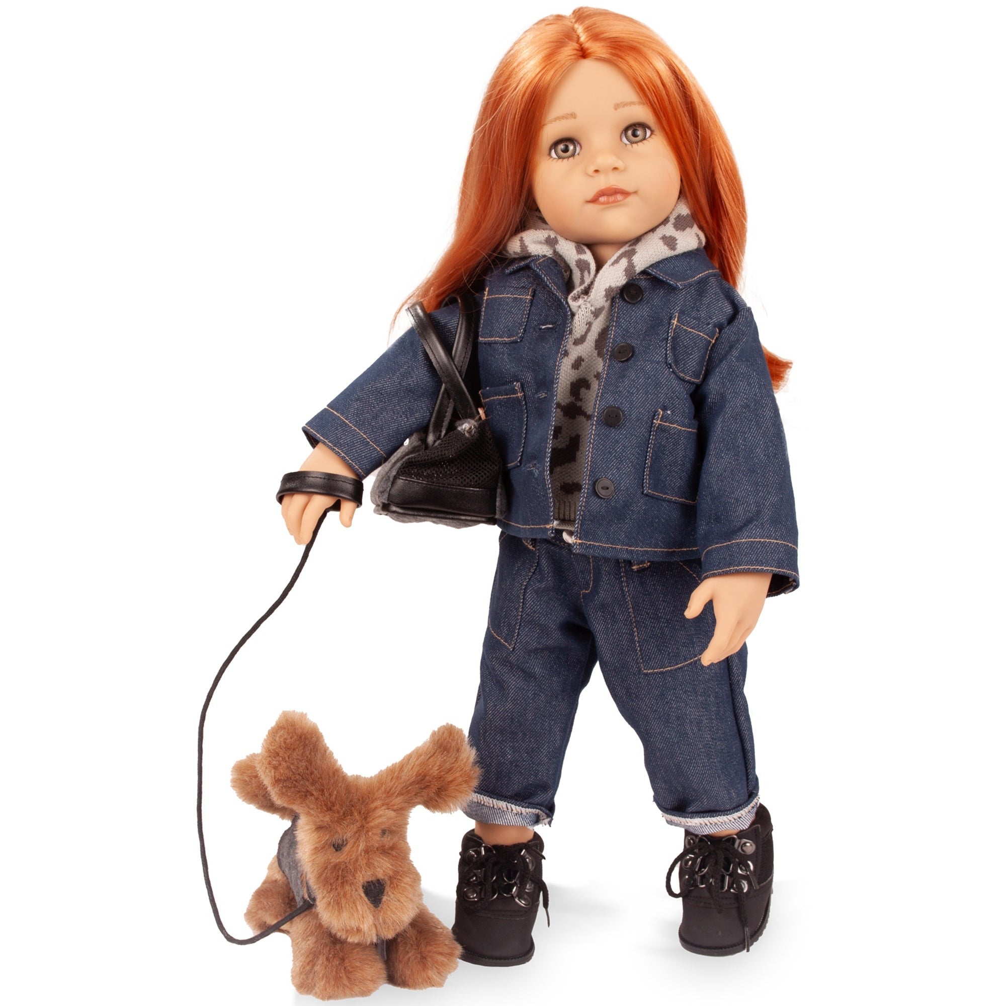Gotz Hannah & Her Dog Polly 19.5-Inch Standing Poseable Doll Set