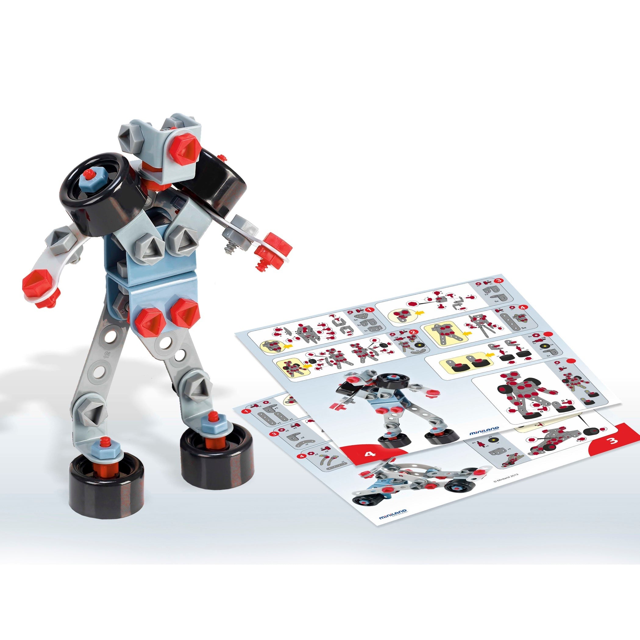 Miniland Educational Mecatech 106-Piece Vehicle & Robot Building Set