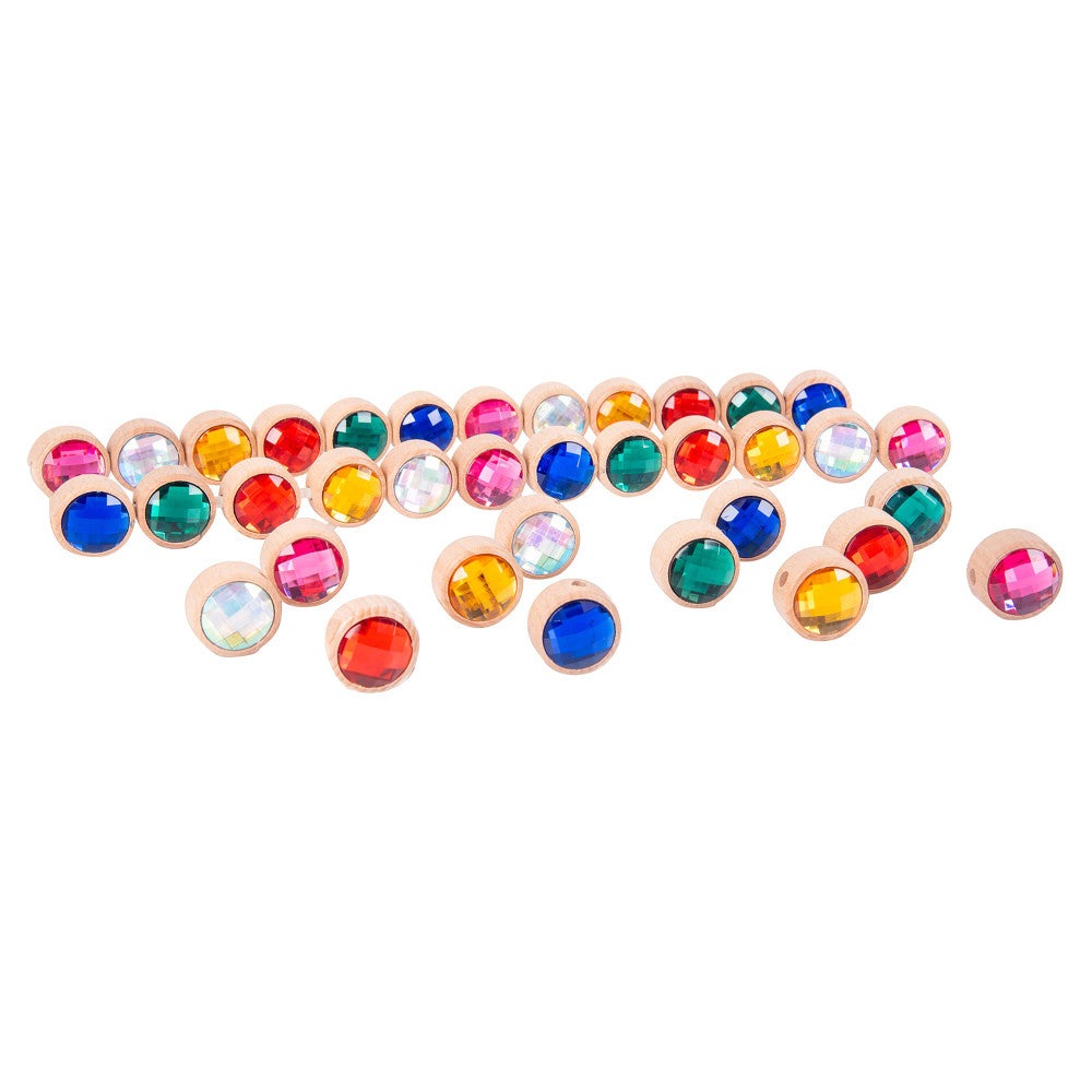 TickiT Wooden Lacing Jewels - Colorful Fine Motor Skill Toy