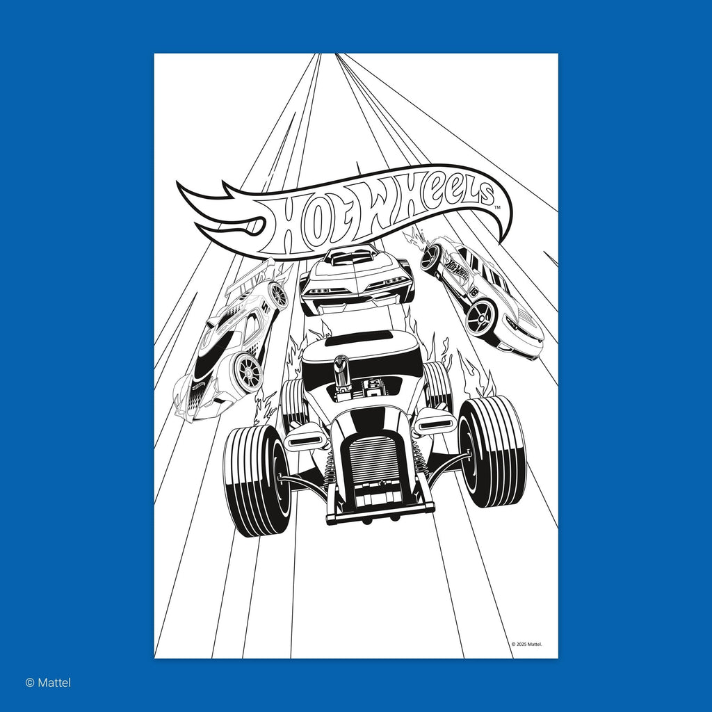Hot Wheels Sticker & Coloring Book - 230+ Reusable Stickers, 3D Cover