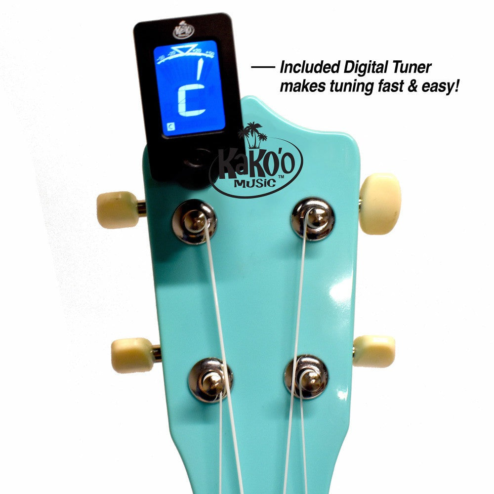 KaKo'o 21" Soprano Ukulele Starter Kit in Seafoam Green