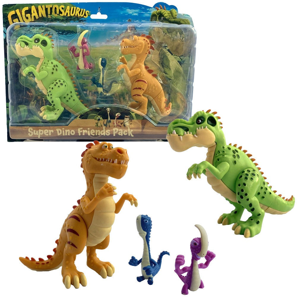 Gigantosaurus Super Dino Friends Action Figure Pack - 4 Piece Set