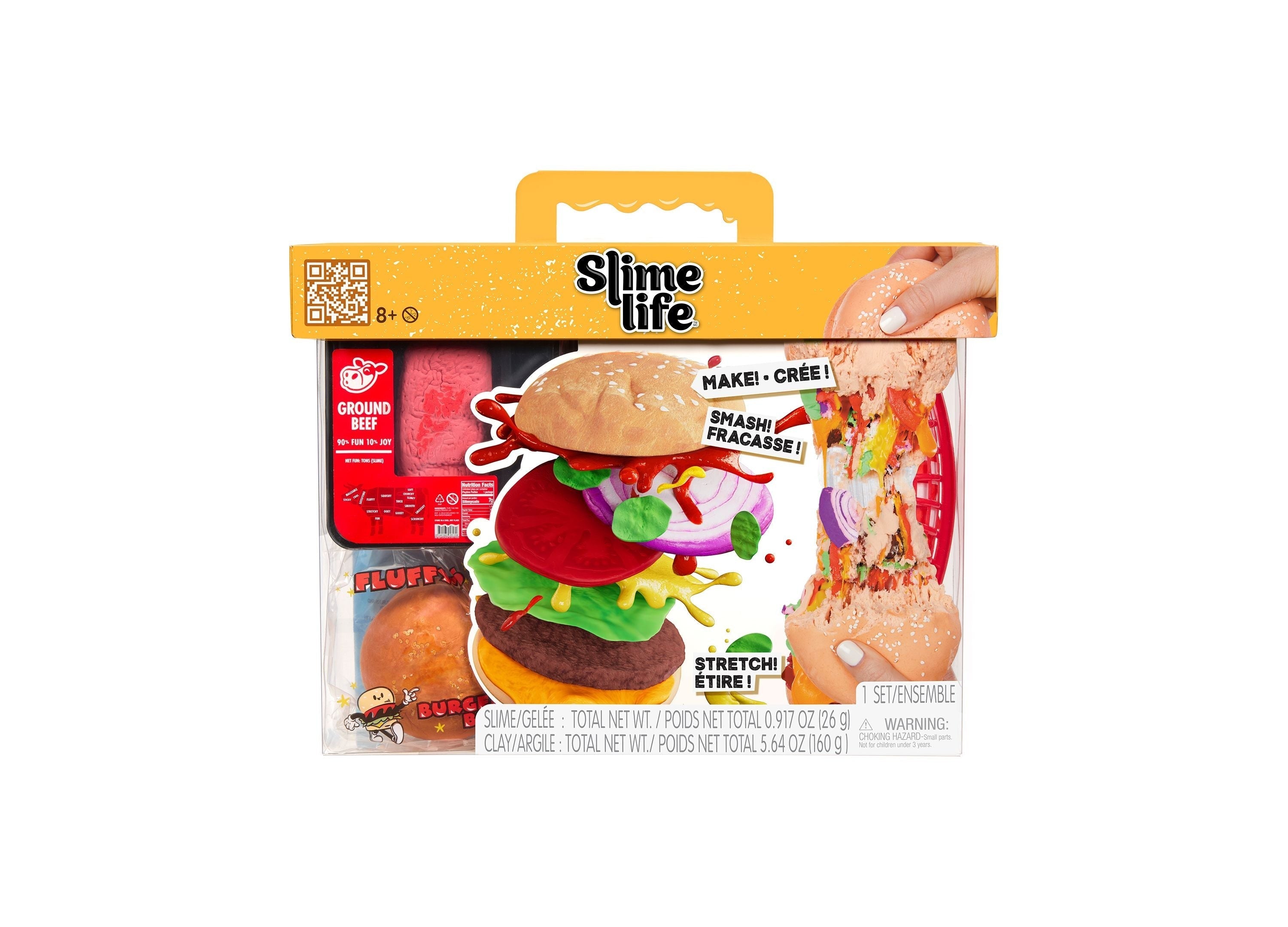 Slime Life Cheeseburger DIY Slime Kit With Food-Themed Pieces