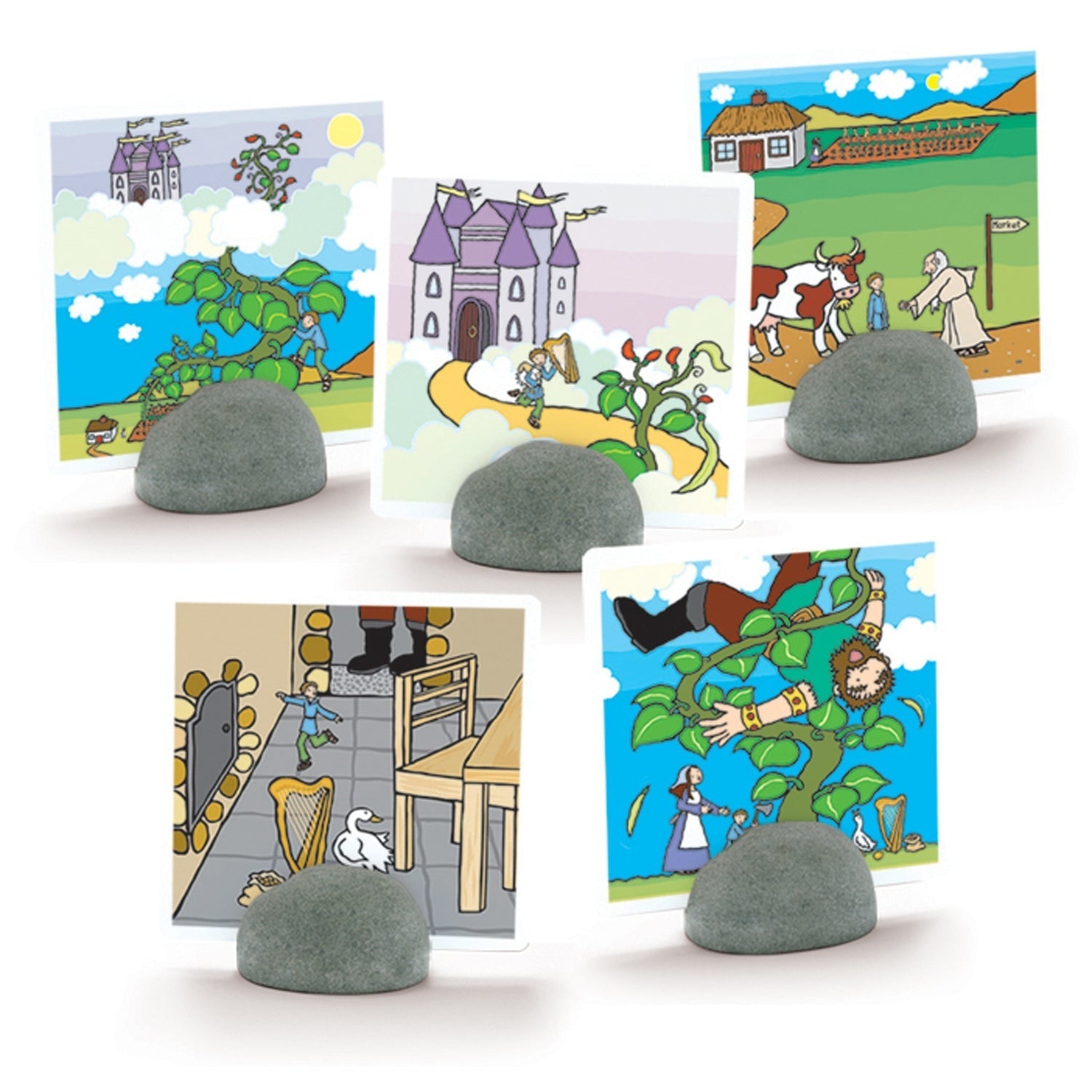 Yellow Door Stand-it-Stones, Set of 5 - Real Stone Card Holders