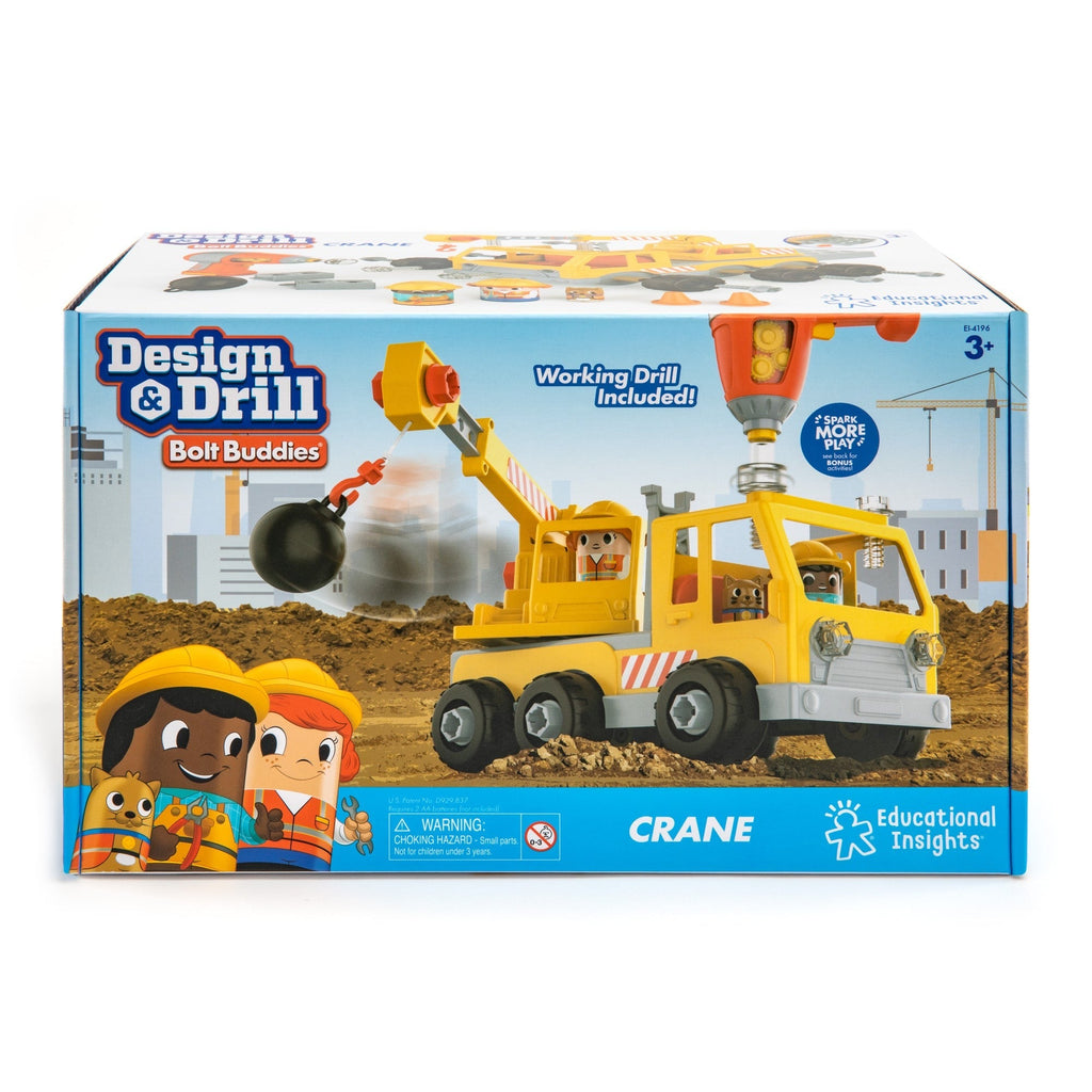 Educational Insights Design & Drill Bolt Buddies Crane - Interactive Construction Toy