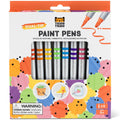 Tiger Tribe Dual-Tip Paint Pens 8-Pack - Fine & Brush Tips, Multi-Surface, Water-Based