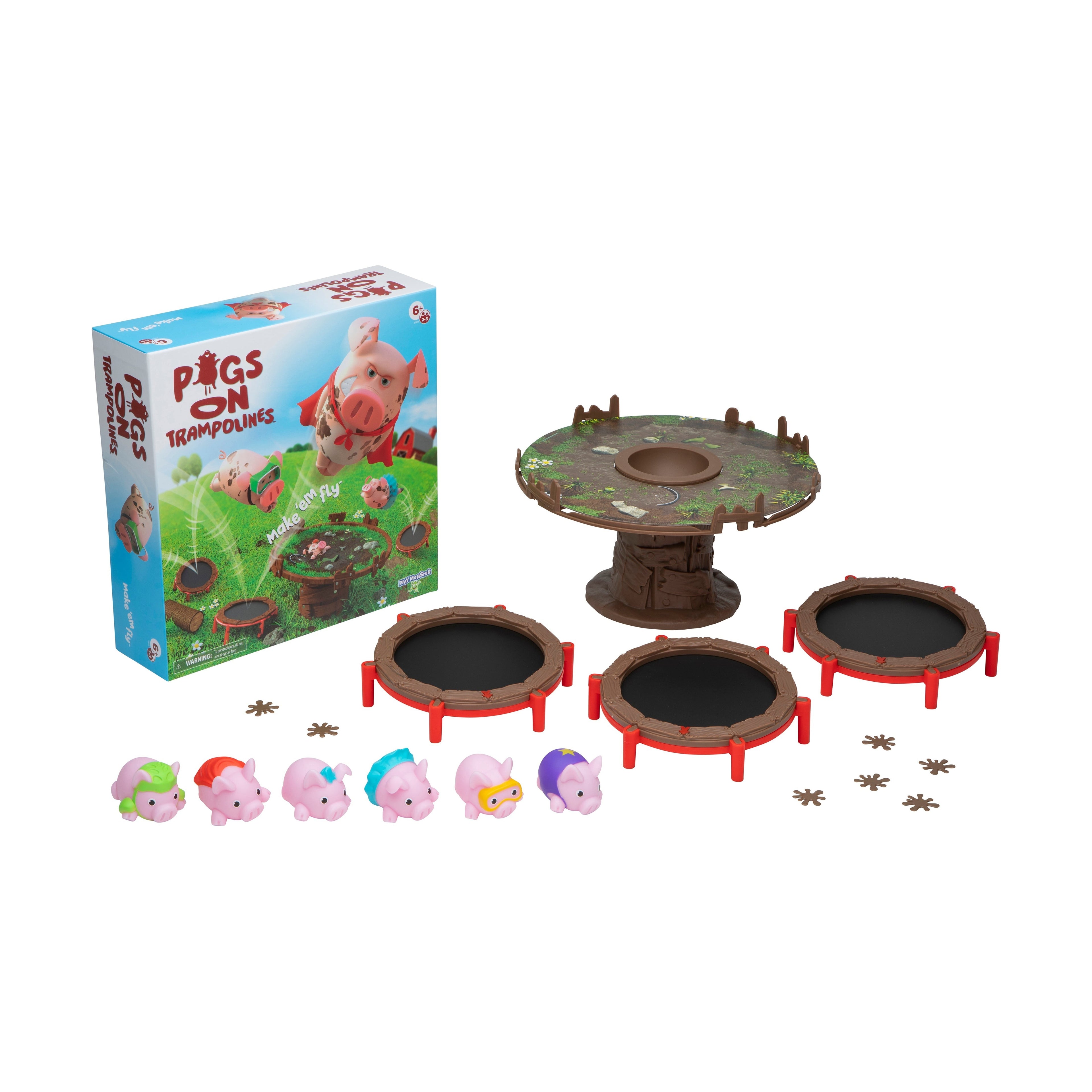 Pigs on Trampolines Bouncing Game