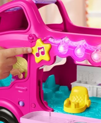 Fisher-Price Little People Barbie Little Dreamcamper RV Playset with Music Lights 2 Figures