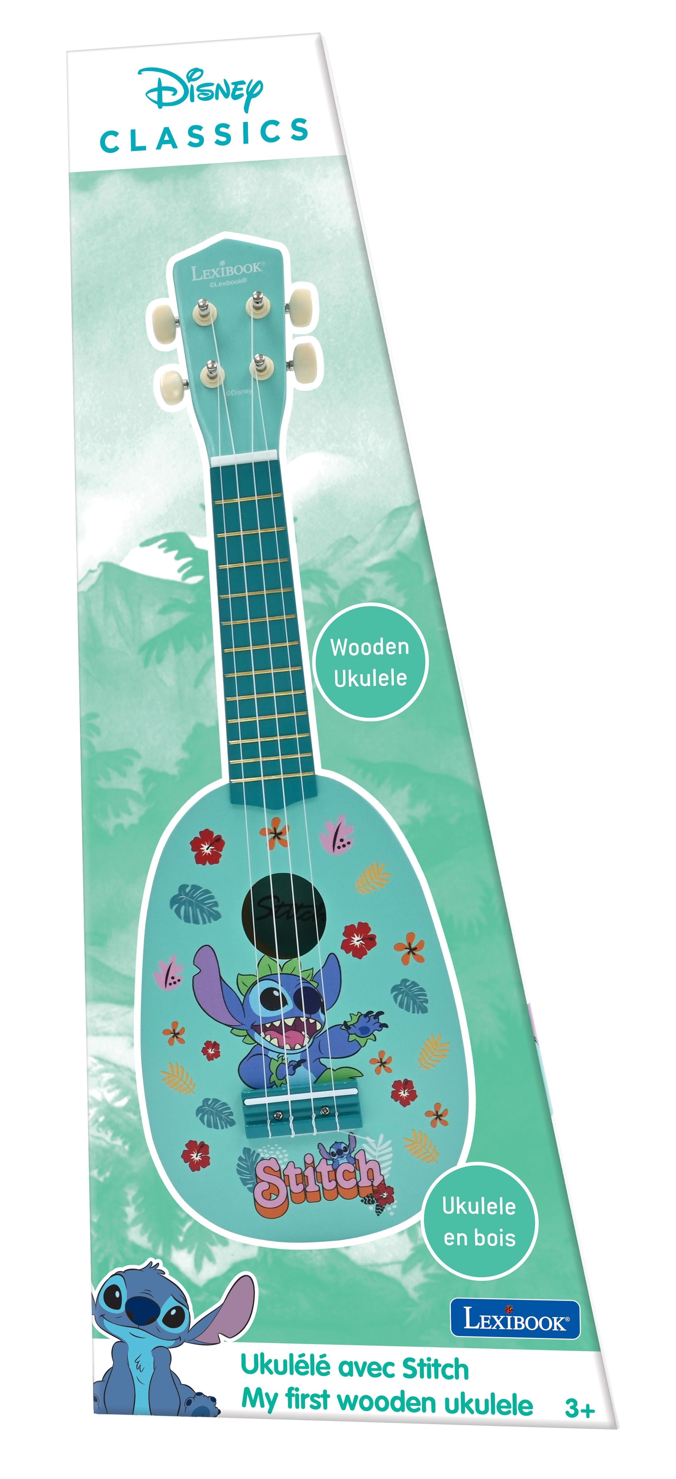 Stitch Themed Wooden Ukulele - Nylon String Music Maker
