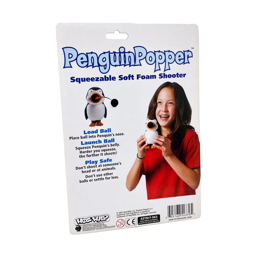 Penguin Popper Air-Powered Foam Ball Launcher With 6 Balls