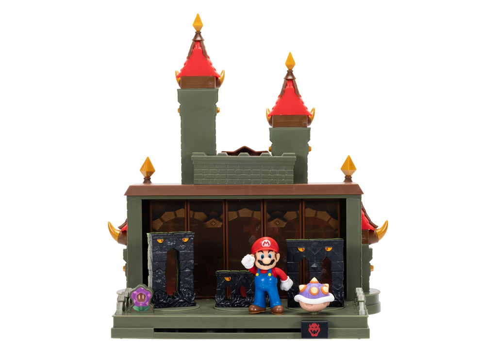 Super Mario Wonder Bowser Jr. Castle Battle Interactive Playset With Mario Figure