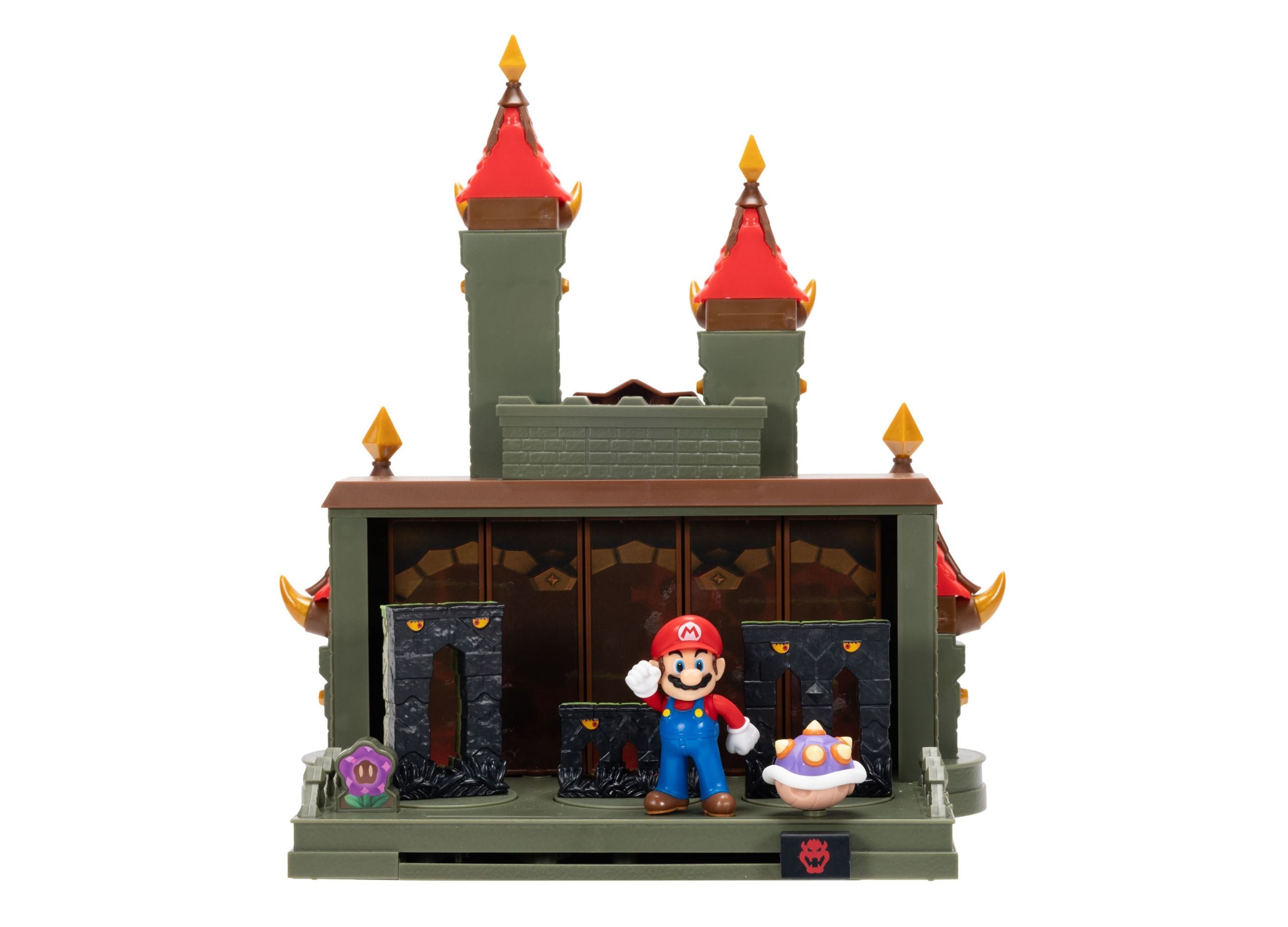 Super Mario Wonder Bowser Jr. Castle Battle Interactive Playset With Mario Figure