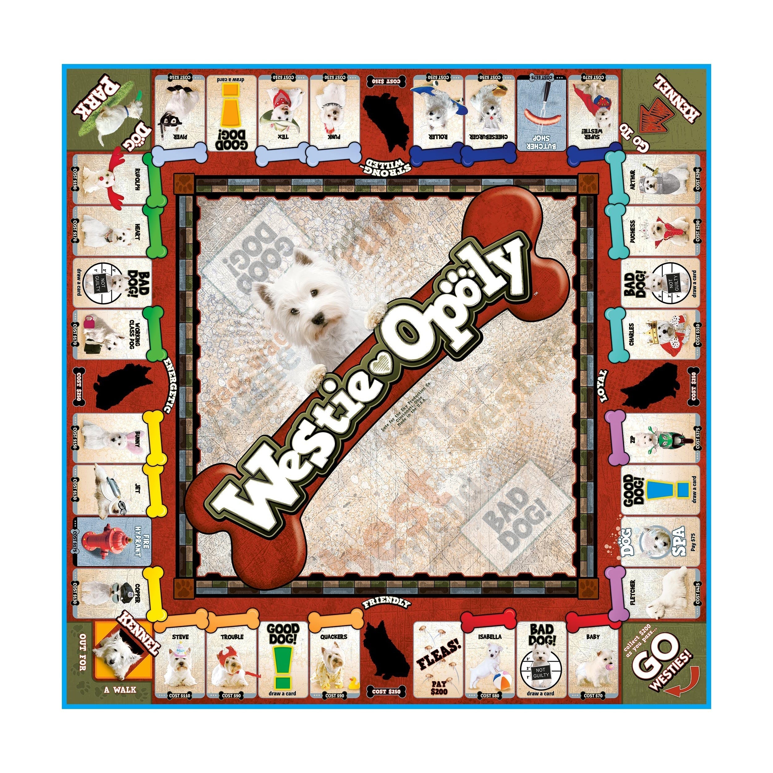 Westie-Opoly Board Game For West Highland White Terrier Fans
