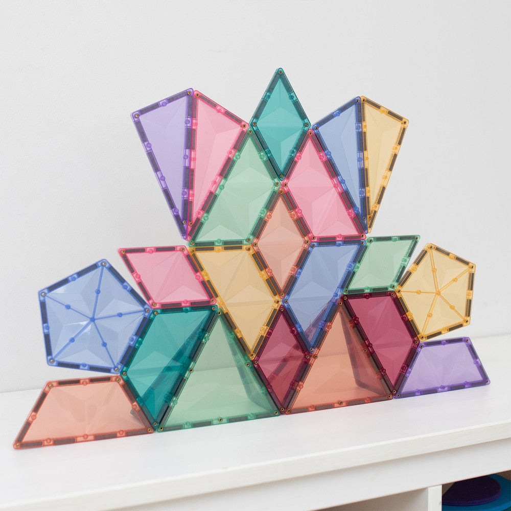 Connetix Pastel Shape Magnetic Tiles Expansion Set - 48 Pieces