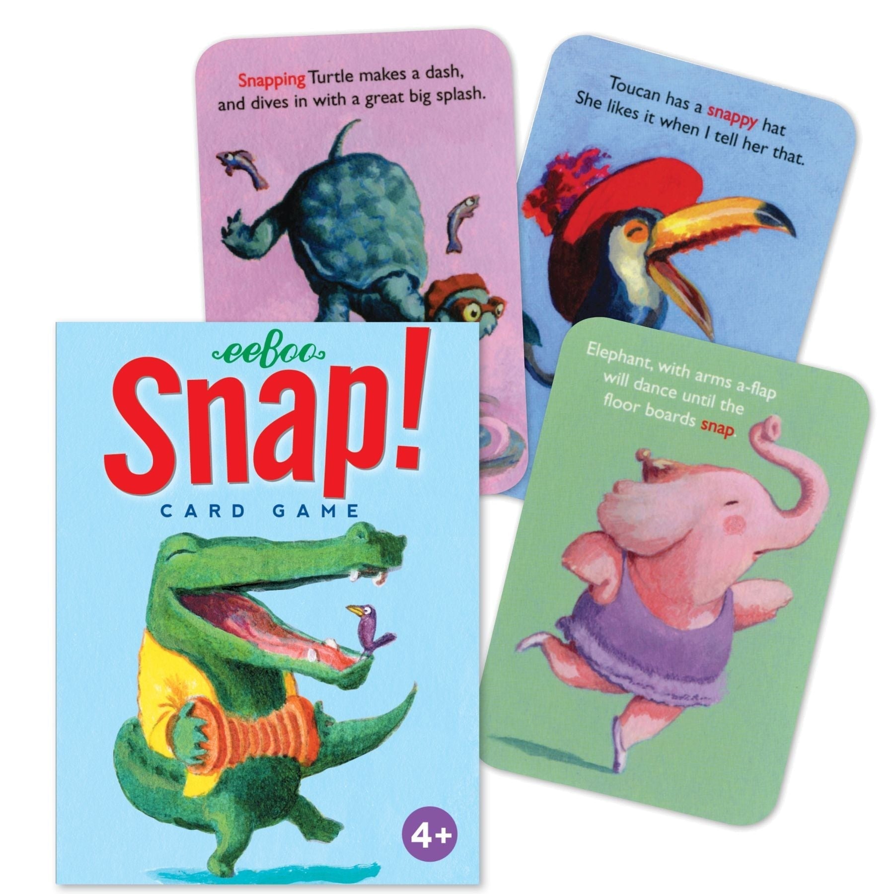 eeBoo Snap Classic Card Game With Rhymes And Animal Illustrations