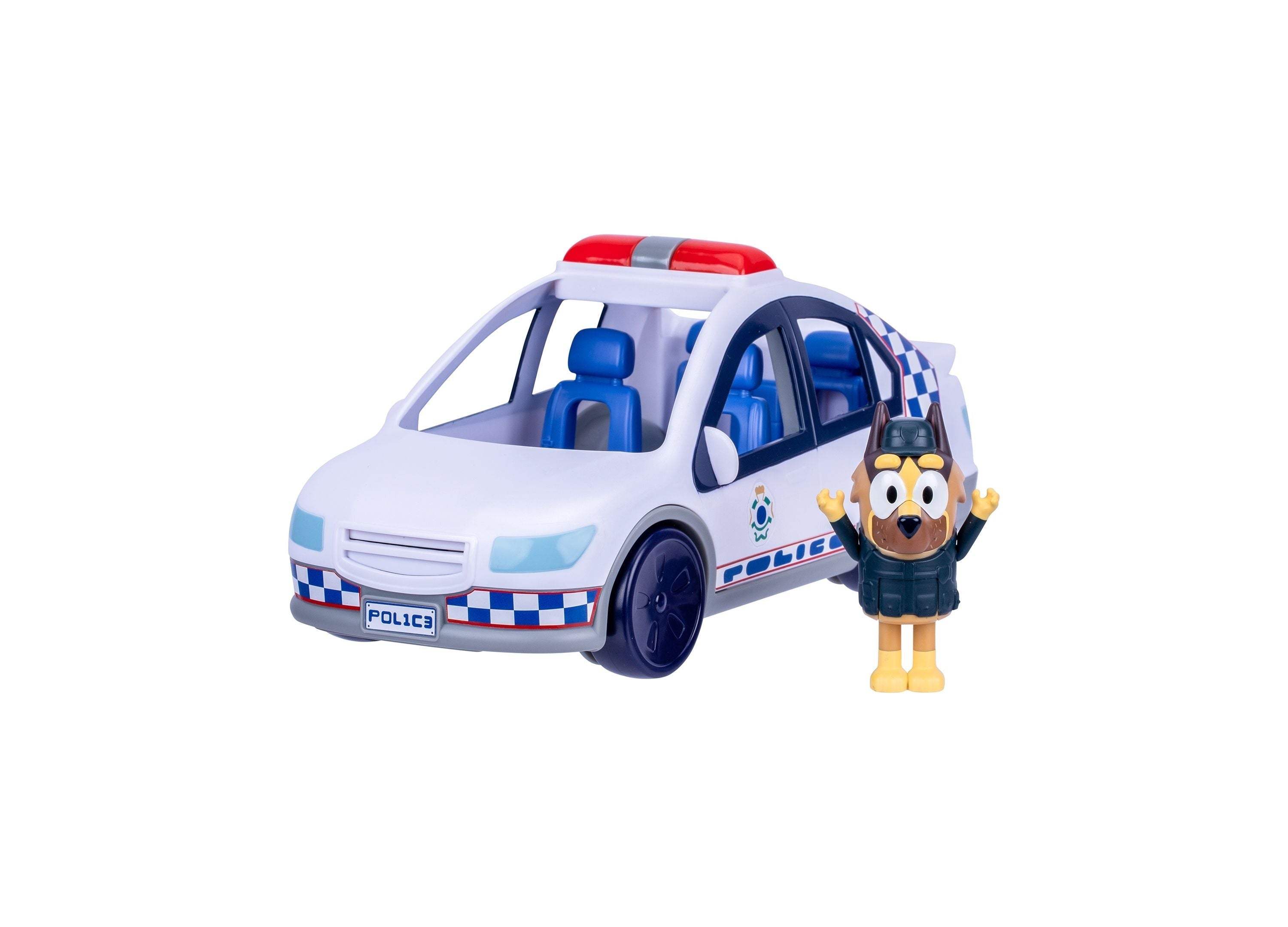 Bluey Police Car With Police Man Figure And Lights And Sounds