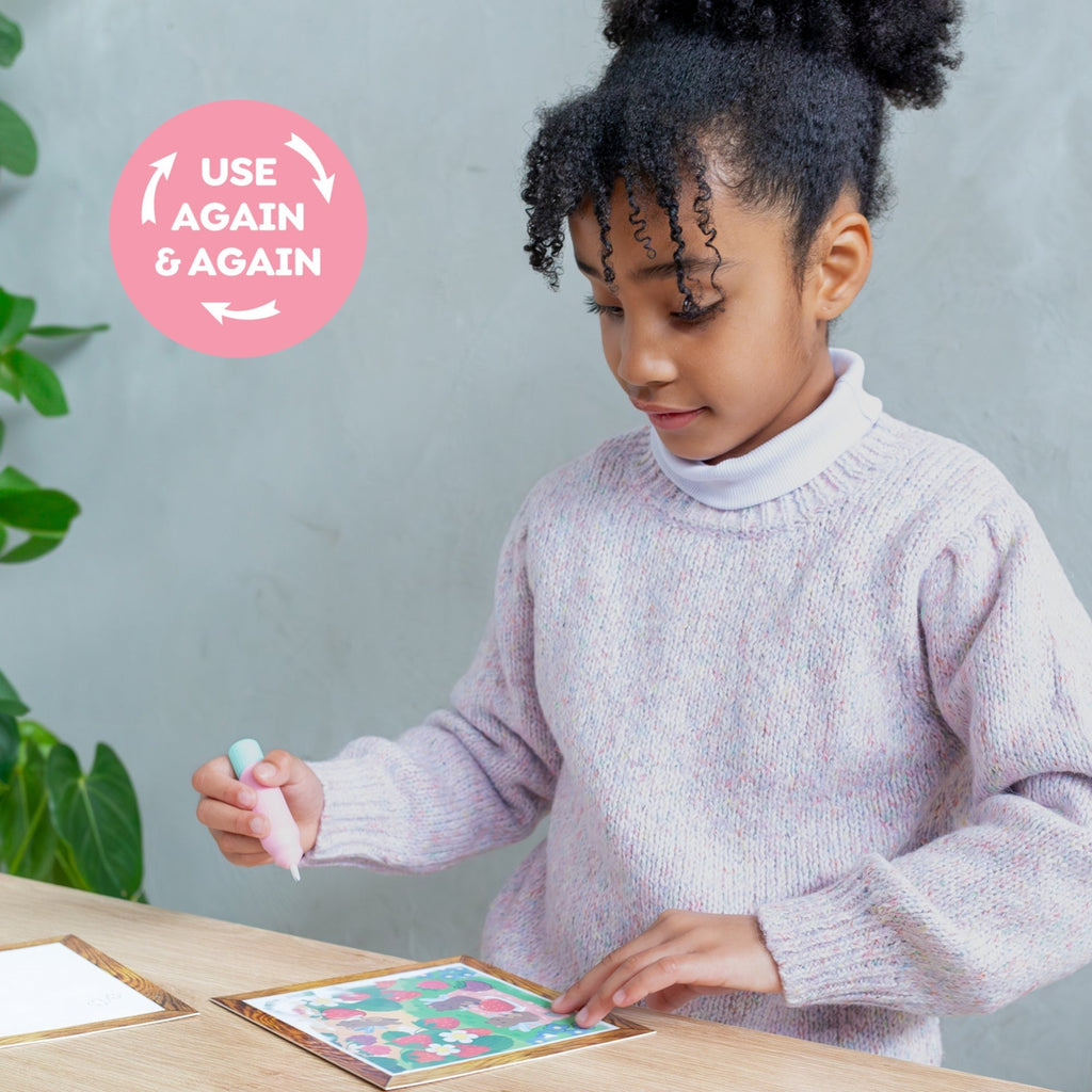 Tiger Tribe Magic Water Painting World Unicorn 4 Reusable Cards With Mess-Free Reveal