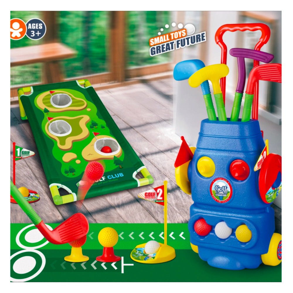 Trimate 2-in-1 Toddler Golf & Cornhole Set - Indoor/Outdoor Sports Fun