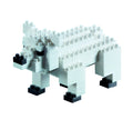 Brixies 90-Piece Micro-Sized Polar Bear Building Kit - Black and White