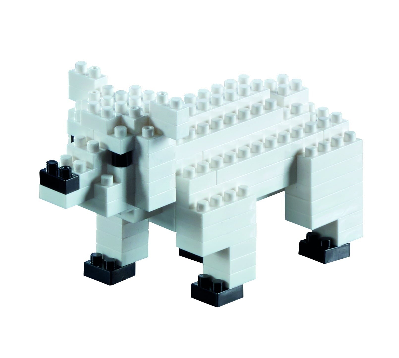 Brixies 90-Piece Micro-Sized Polar Bear Building Kit - Black and White