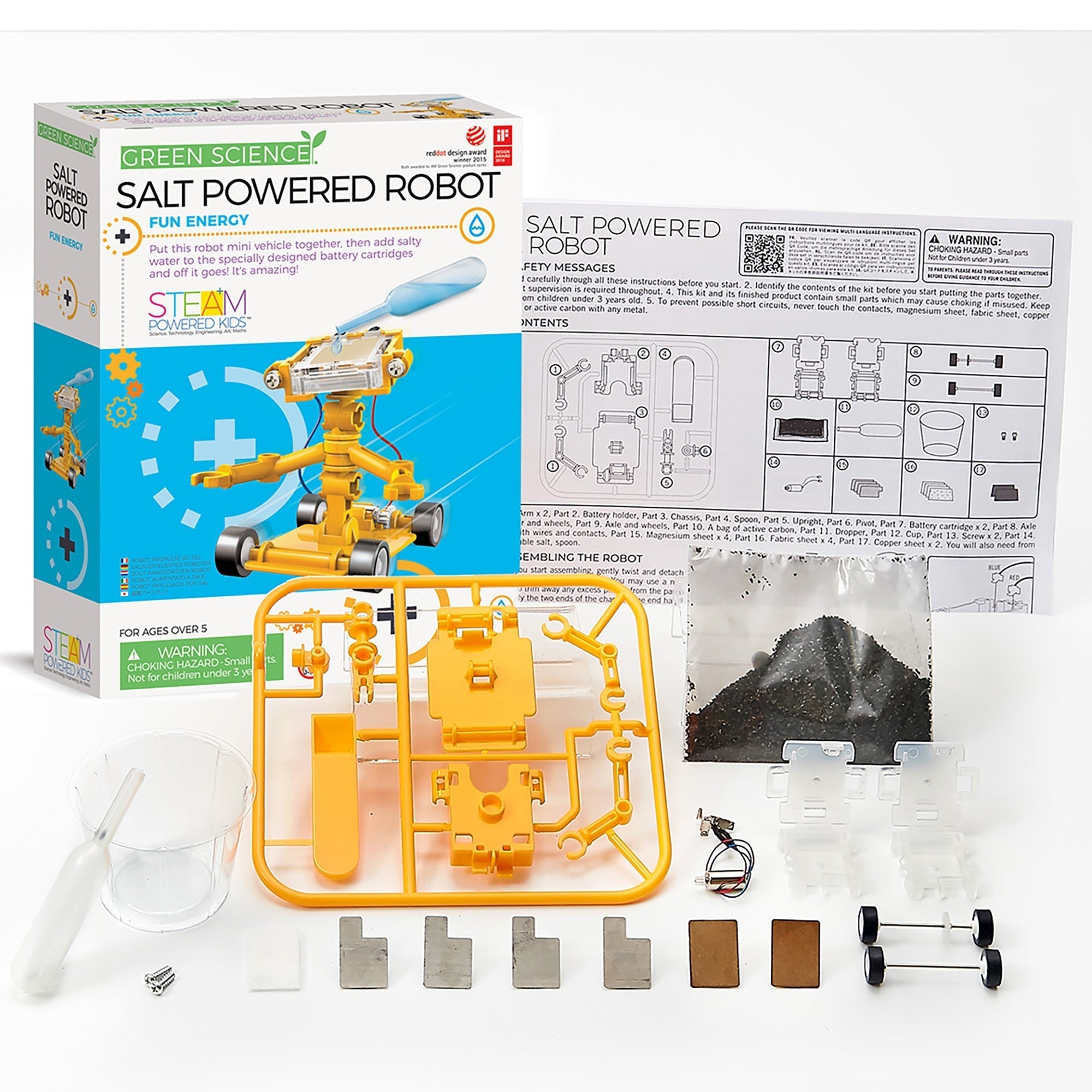 4M Green Science Salt-Powered Robot STEM Building Kit