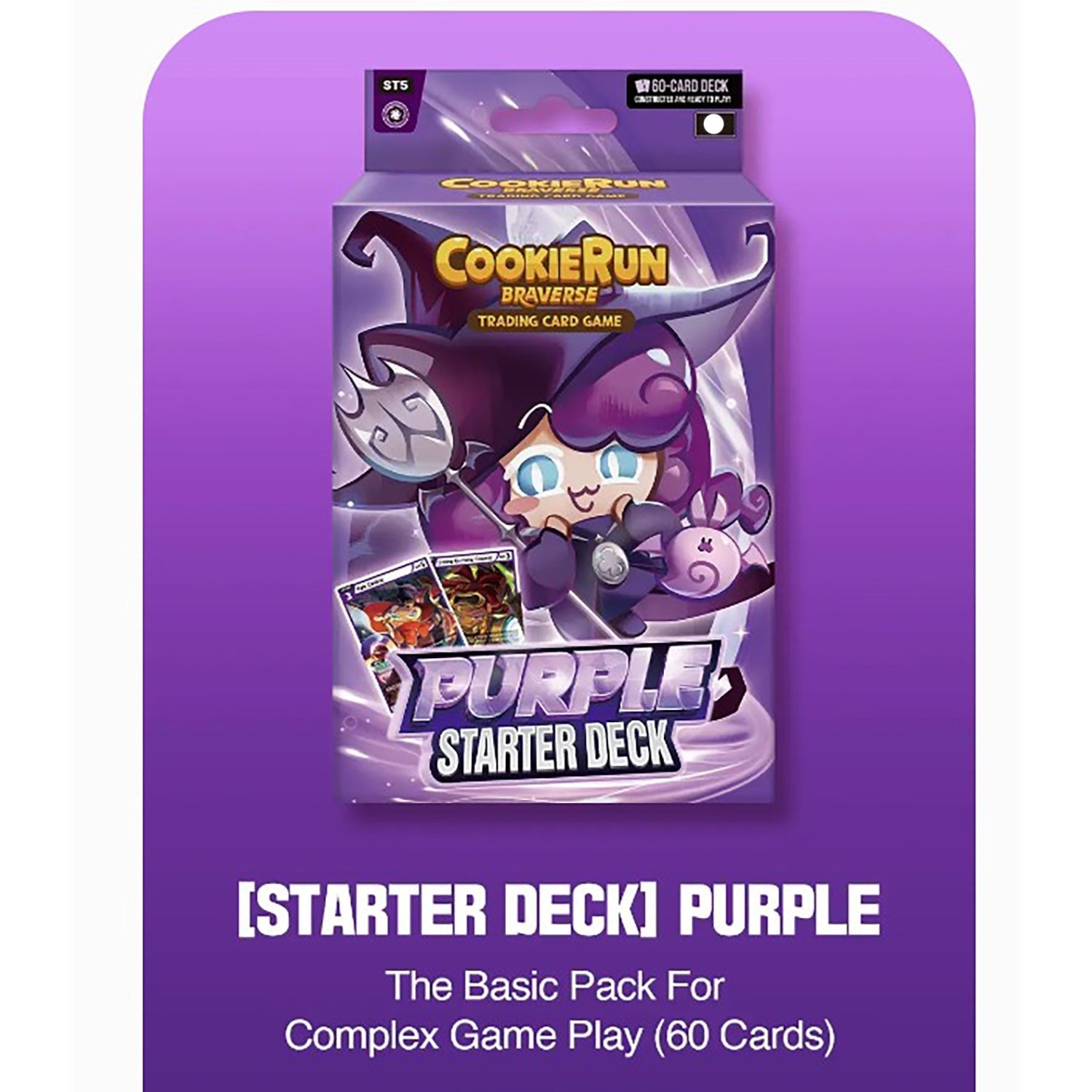 CookieRun: Braverse Trading Card Game Starter Deck 60-Card Set Competitive Battle TCG