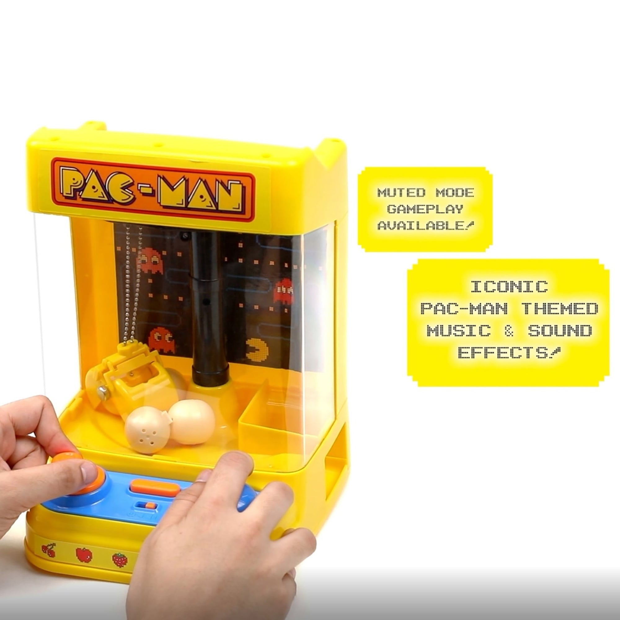 Pac-Man Tabletop Claw Crane Arcade Game With Lights And Sound