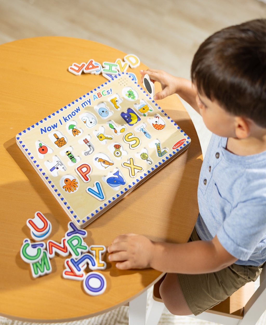 Melissa & Doug Alphabet Sound Puzzle - 26-Piece Brightly Colored Wooden Set