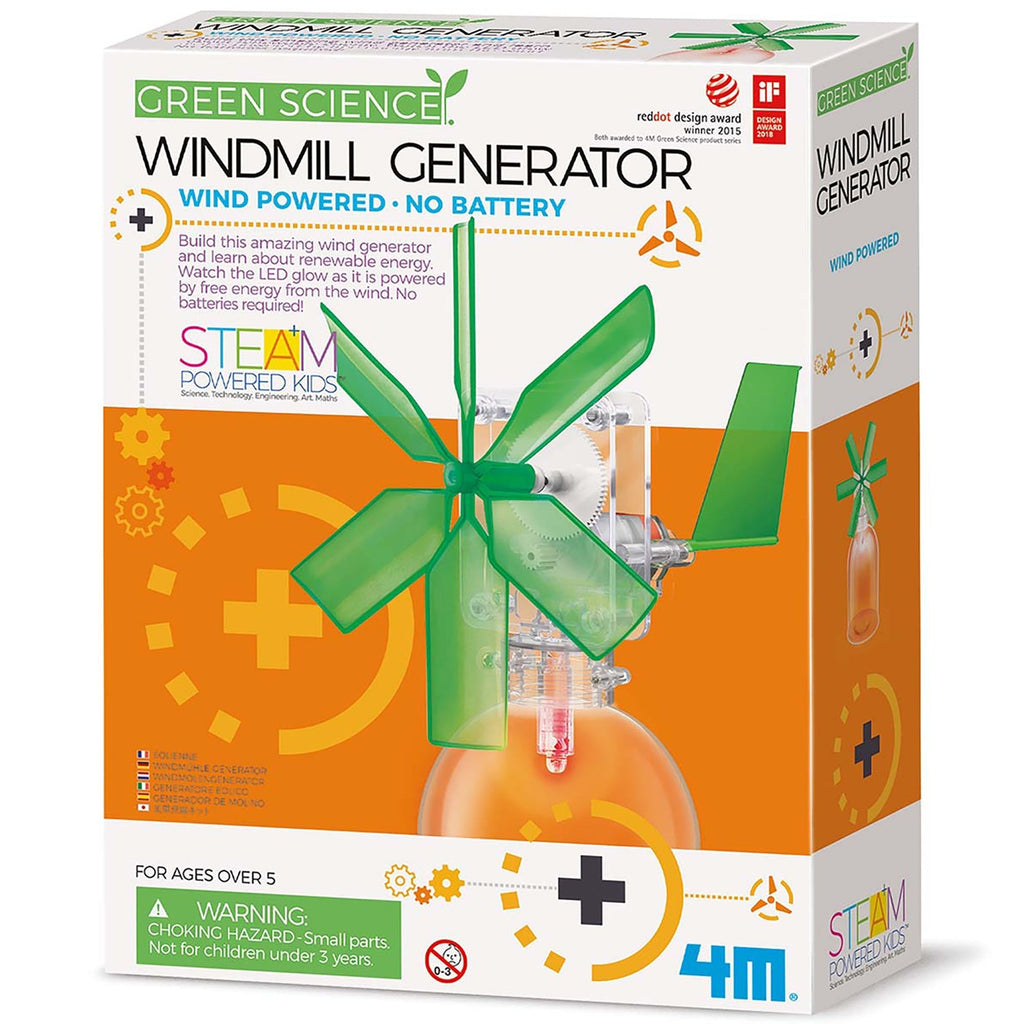 Green Science Windmill Generator STEM Kit With LED Light
