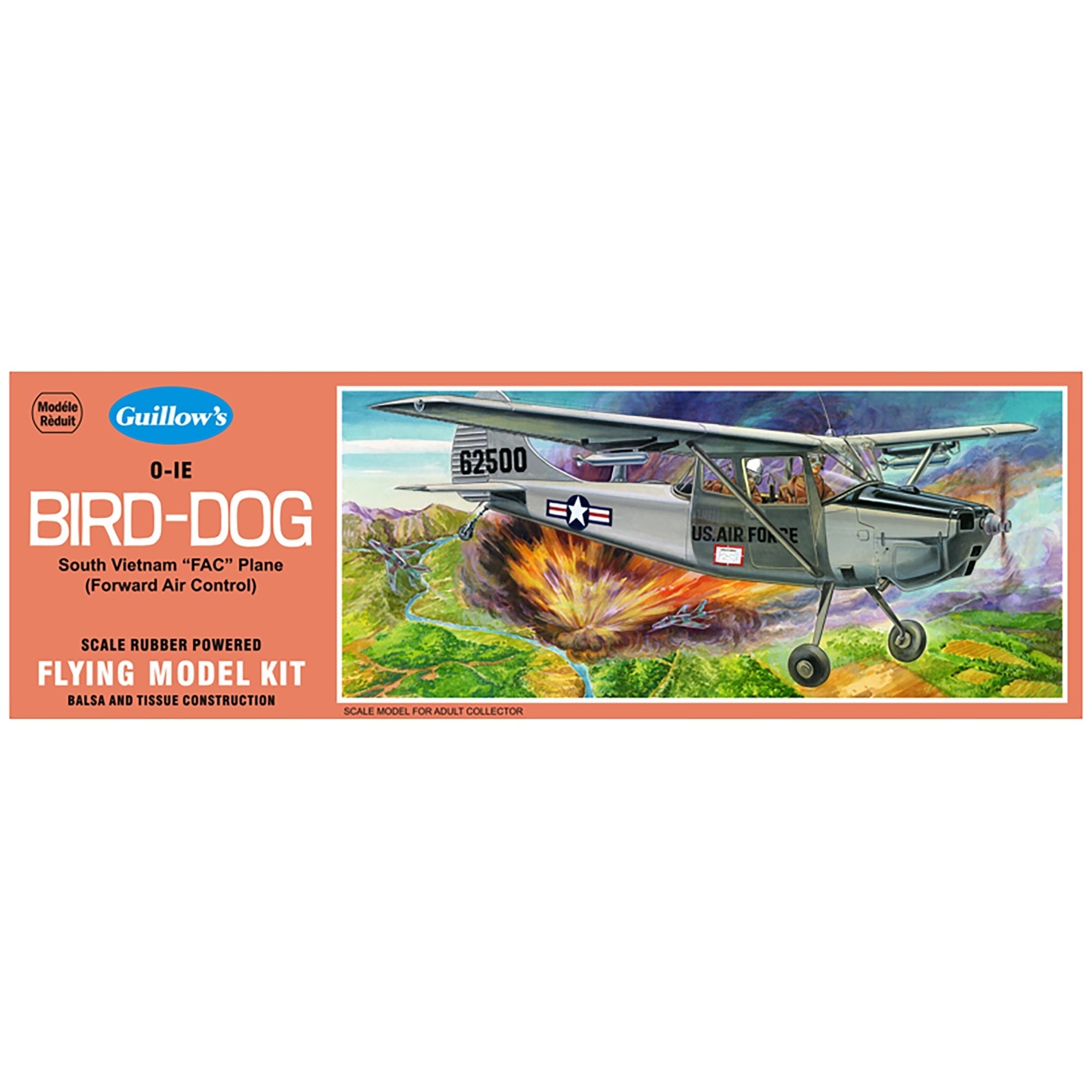 Guillow's Cessna O-1E Bird Dog Balsa Wood Flying Model Kit 18-Inch Wingspan