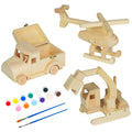 Easy Playhouse 3-Piece Wood Building And Painting Craft Kit