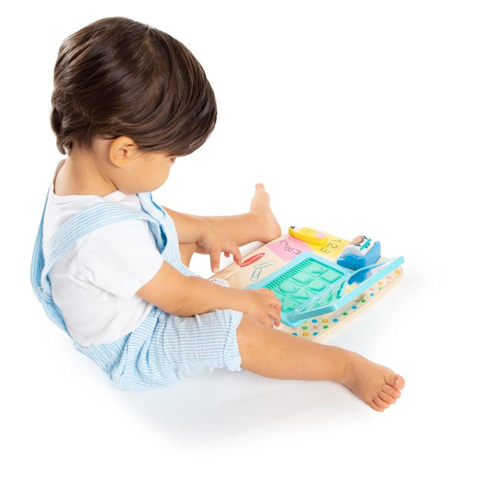 Melissa & Doug Work & Play Desktop Activity Board - Interactive Toddler Toy