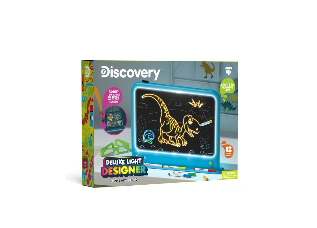 Discovery Kids Deluxe Light Designer 6-in-1 Art Board Drawing Kit