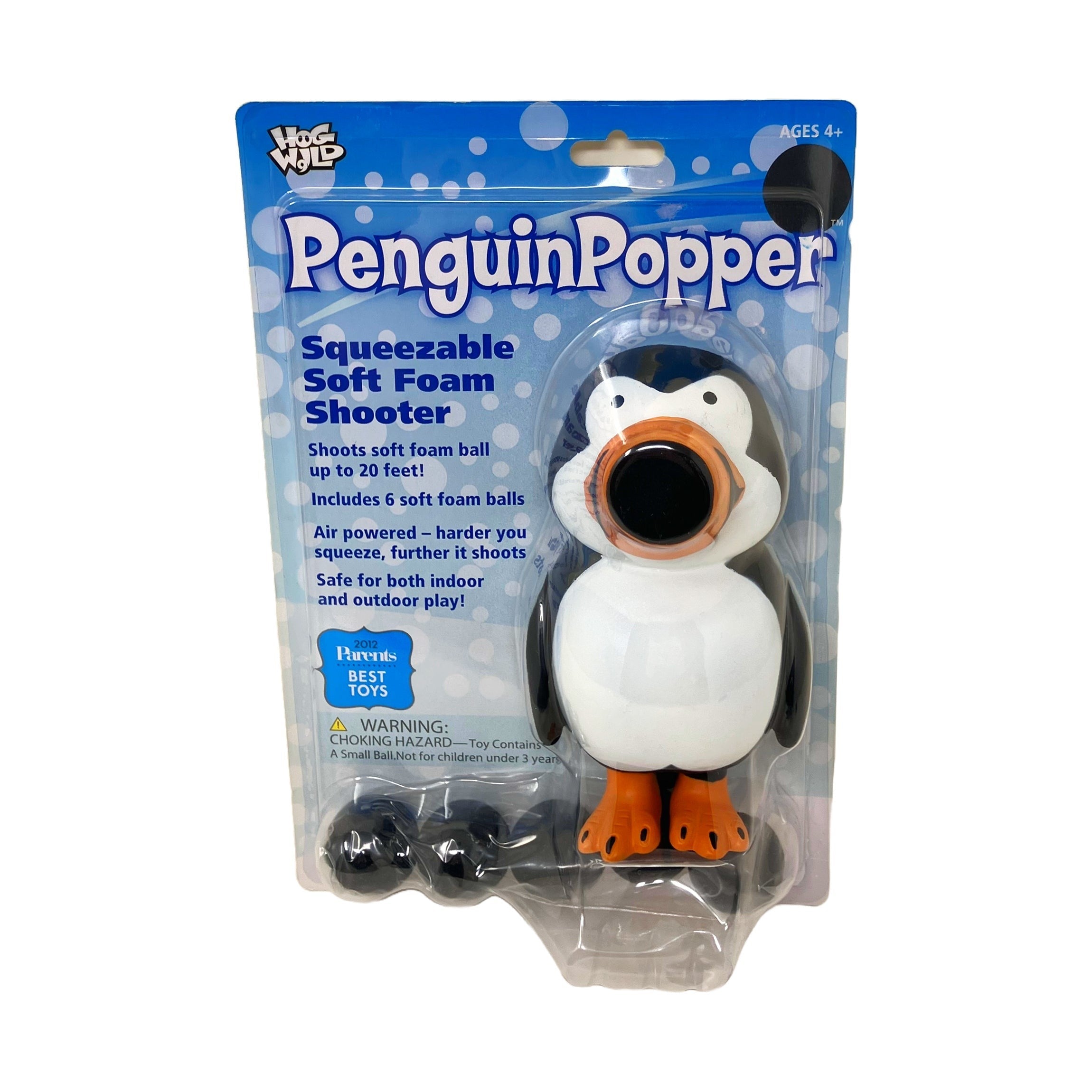 Penguin Popper Air-Powered Foam Ball Launcher With 6 Balls