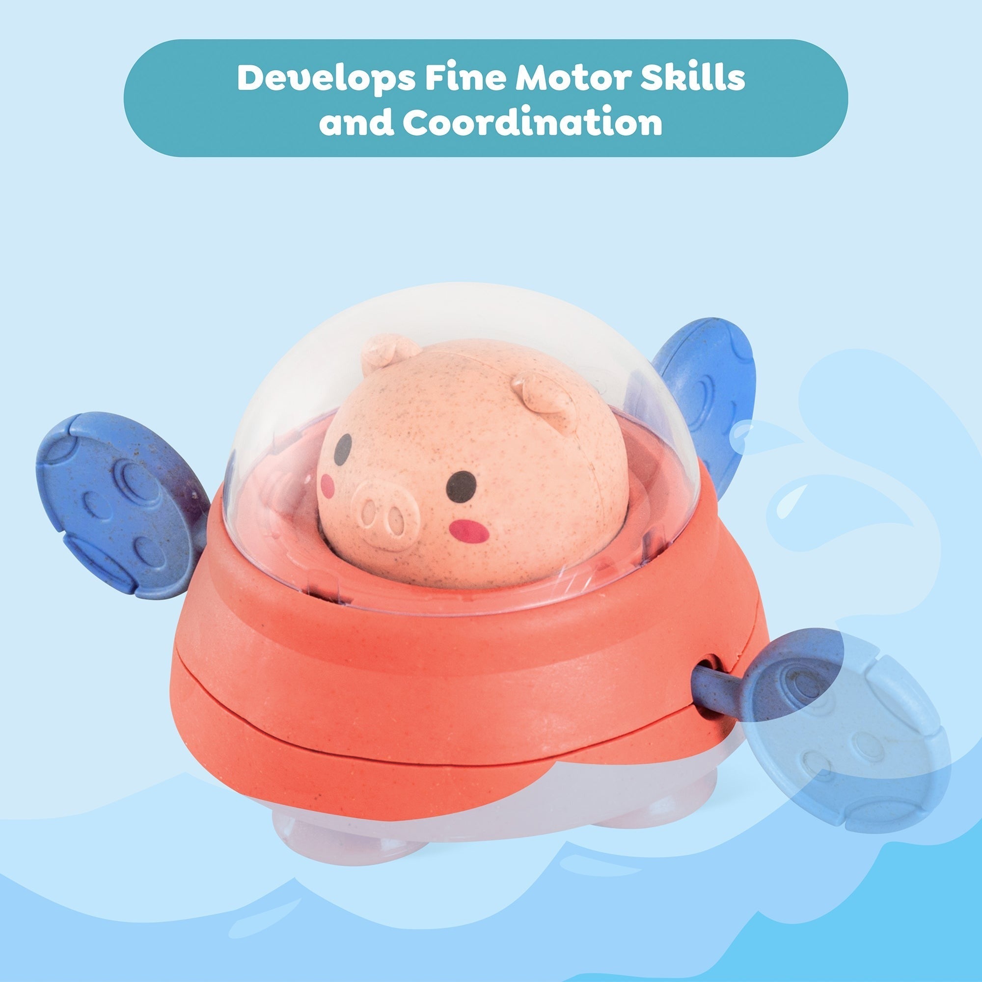 Tiger Tribe Space Piggy Paddle Ship - Bath Time Adventure Toy