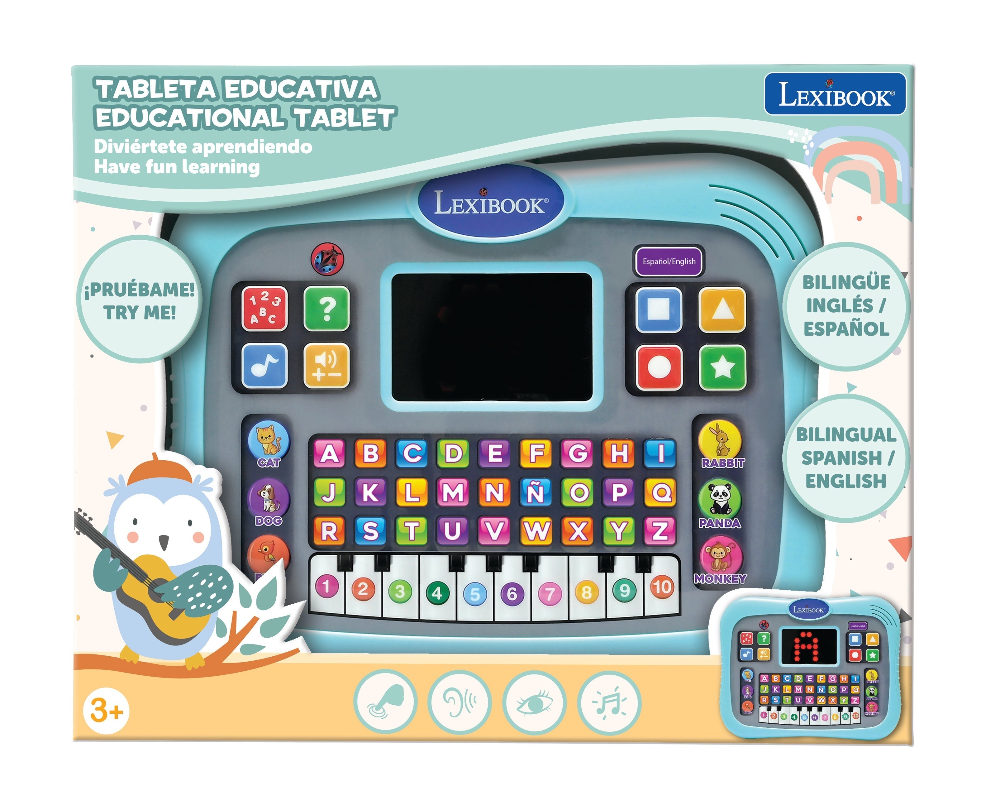 LEXIBOOK ABC Bilingual Talking Educational Tablet - Touch Panel, LED Display, English/Spanish