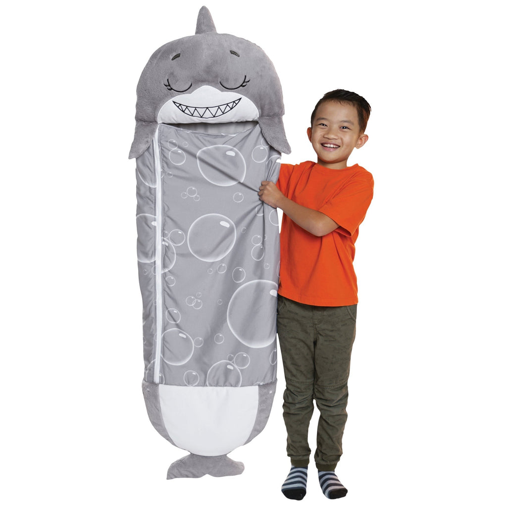 Happy Nappers Grey Shark Pillow & Sleepy Sack 2-In-1 Plush