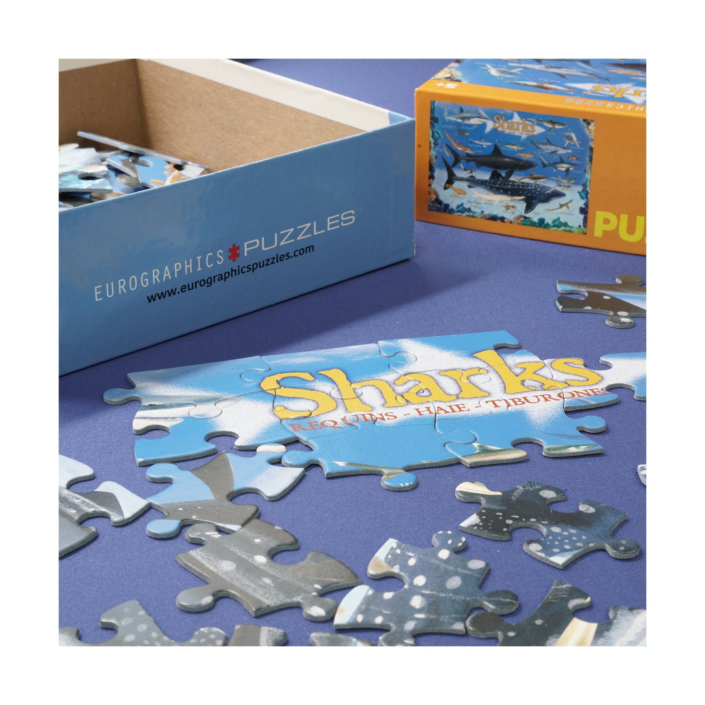 Smart Kids Collection Sharks 100-Piece Educational Jigsaw Puzzle