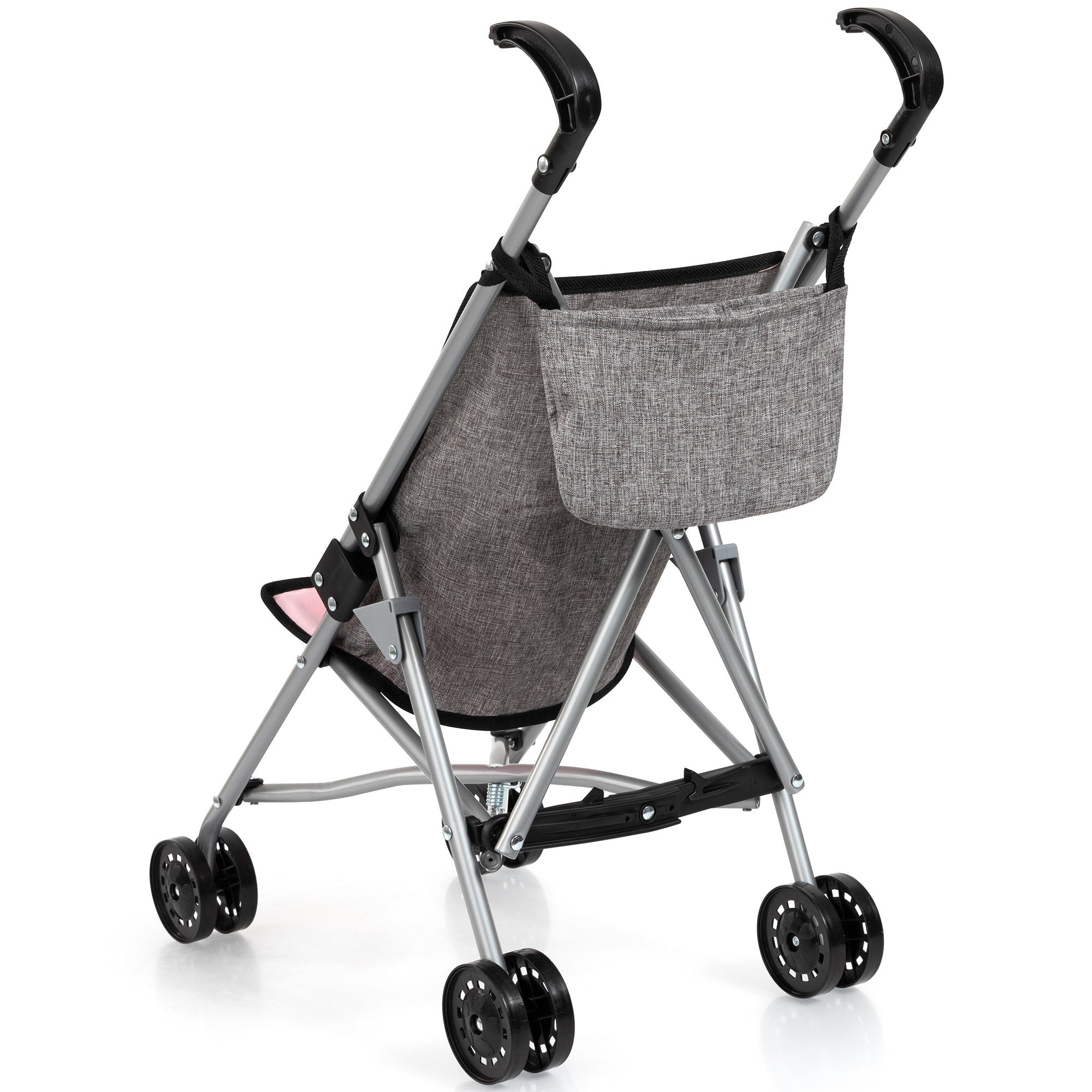 Bayer Design Doll Buggy Stroller With Butterfly Pattern And Storage Basket