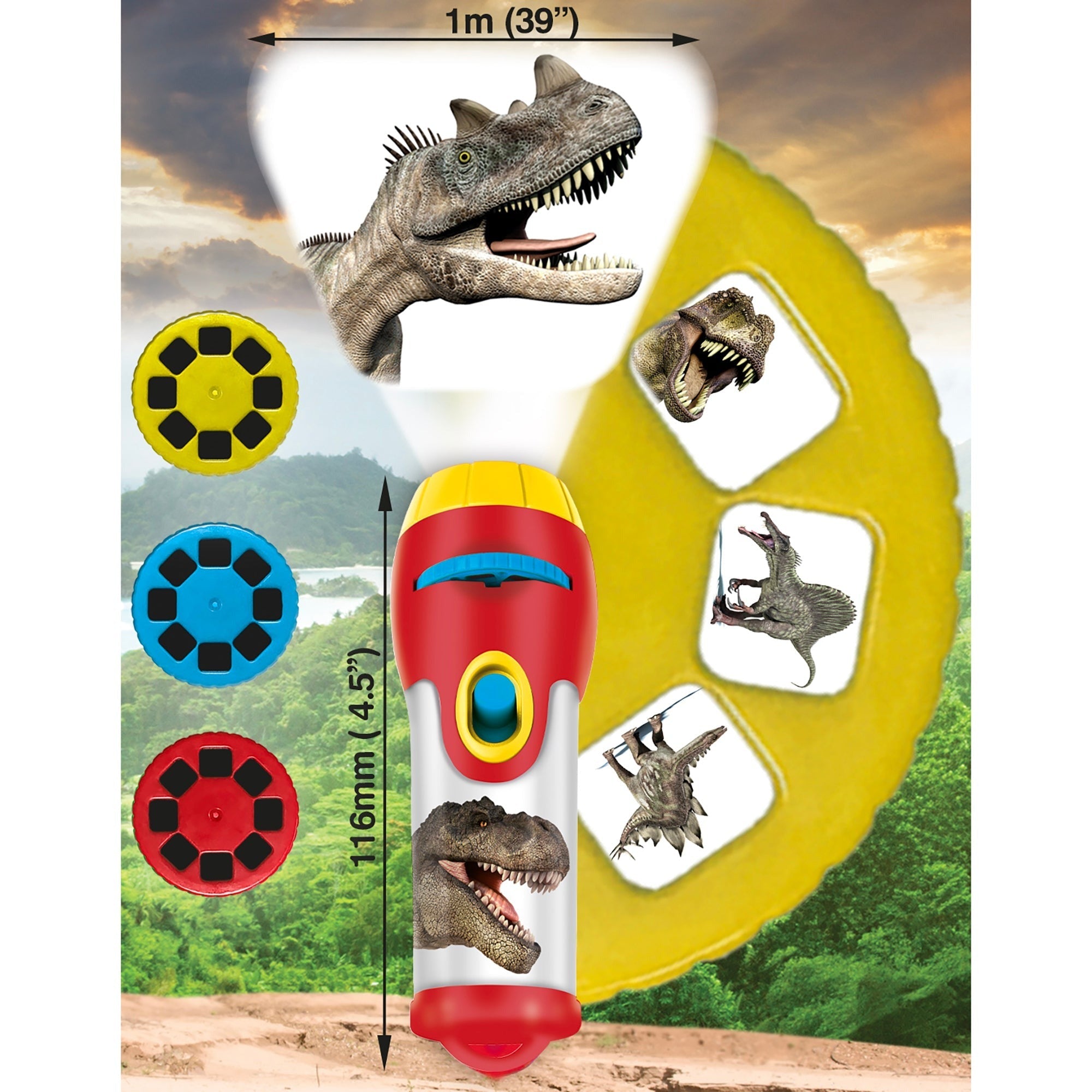 Natural History Museum Dinosaur Torch Projector - 24 Images With Flashlight