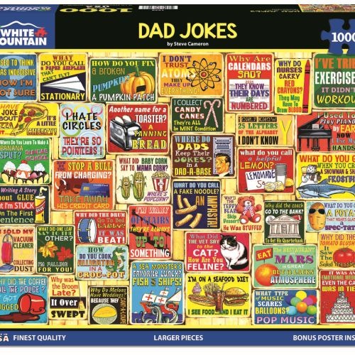 White Mountain Dad Jokes 1000pc Jigsaw Puzzle