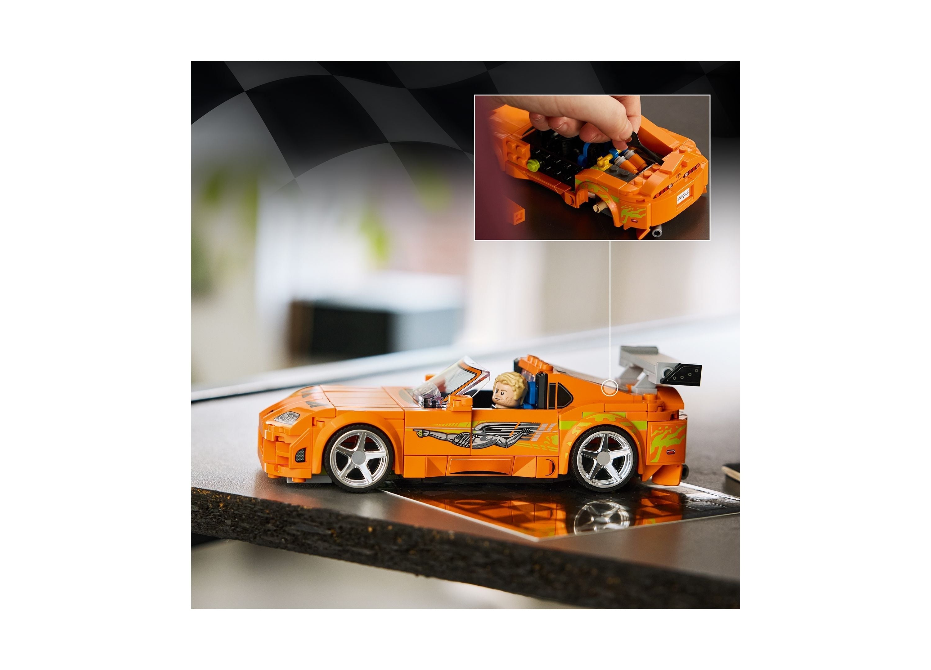 LEGO Speed Champions The Fast And The Furious Toyota Supra MK4 292-Piece Building Set With Brian O'Conner Minifigure