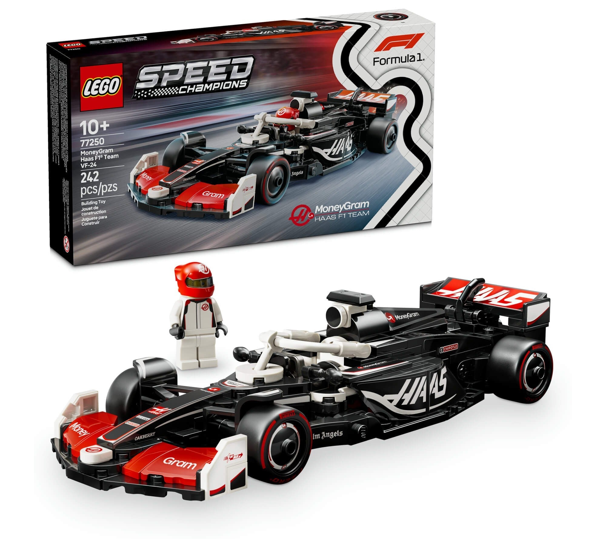 LEGO Speed Champions MoneyGram Haas F1 VF-24 Race Car Model Kit