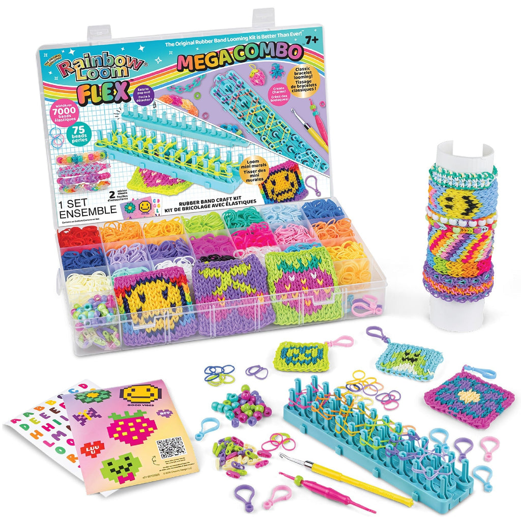 Rainbow Loom Flex Mega Combo Bracelet Making Kit with 7,000 Rubber Bands