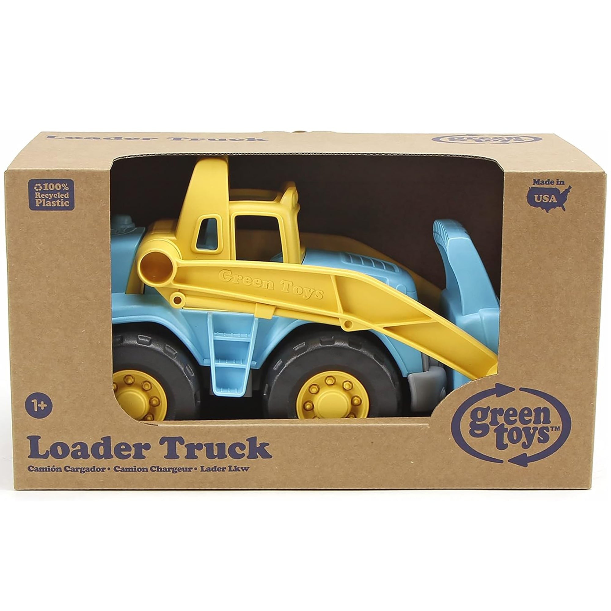 Green Toys Loader Truck Eco-Friendly Construction Vehicle With Movable Arm