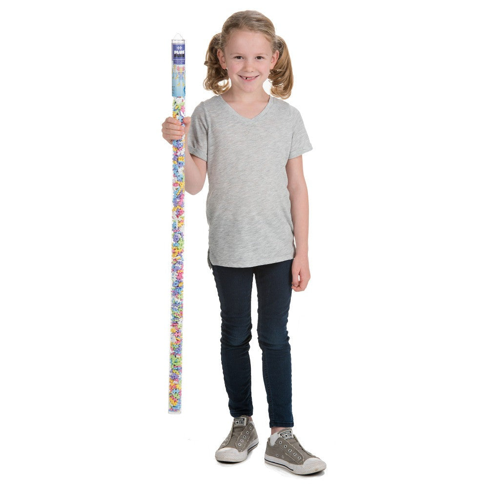 Plus-Plus Super Tube - Pastel Mix Construction Set - 500 Pieces