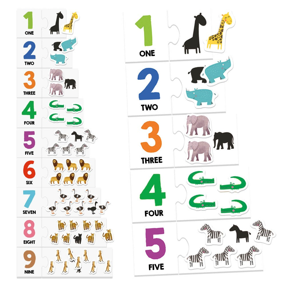 Headu Montessori Tactile Numbers Puzzle Set - 63 pc